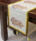 Hand block printed organic cotton table runner | Myyra Jaipur