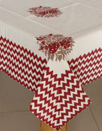 Hand block printed organic cotton table cover | Myyra Jaipur