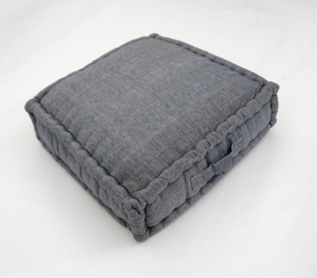 Hand block printed organic cotton floor cushion | Myyra Jaipur