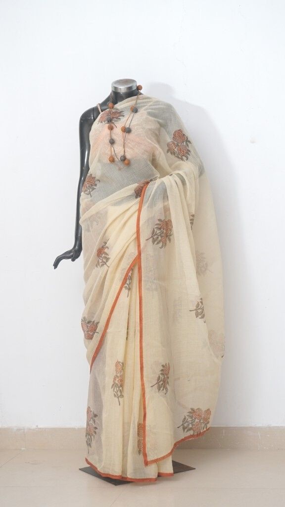 Saree Hand Block Printed Cotton