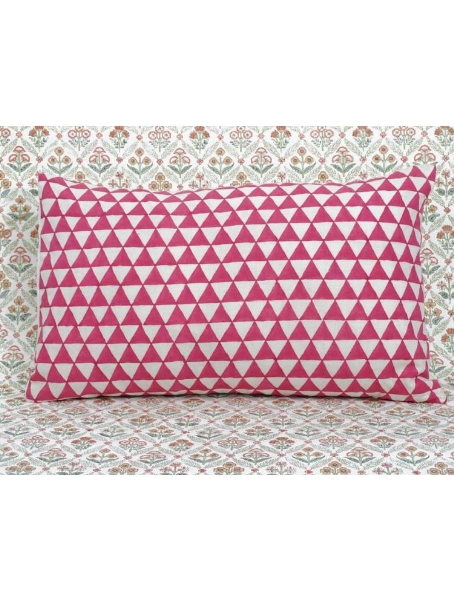 Hand block printed organic cotton pillow cover | Myyra Jaipur