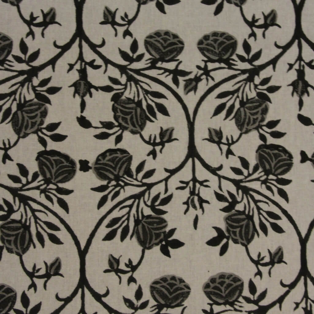 Folded hand block printed organic cotton yardage showing pattern repeat | Myyra Jaipur
