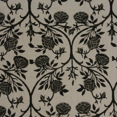 Folded hand block printed organic cotton yardage showing pattern repeat | Myyra Jaipur