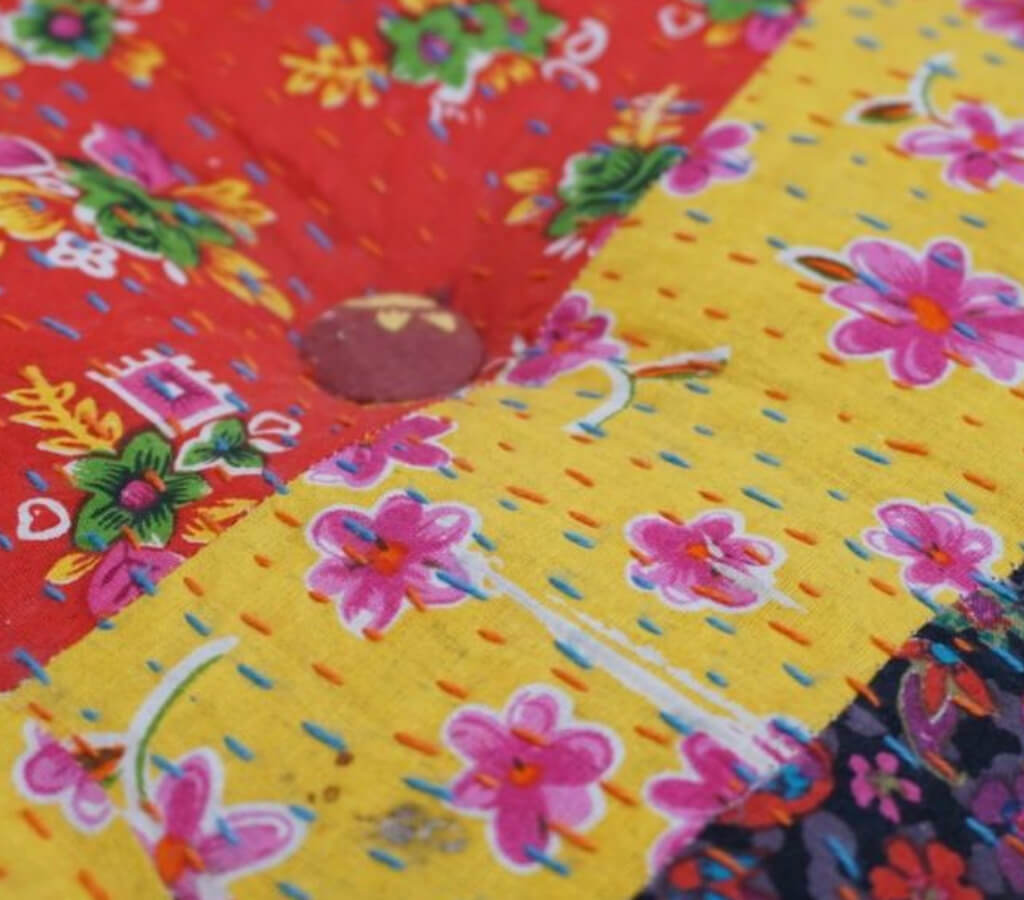 Floor cushion styled view from Myyra Jaipur