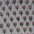 Hand block printed organic cotton fabric in styled flat lay | Myyra Jaipur