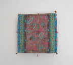 Floor cushion folded showing pattern repeat of hand block print | Myyra Jaipur