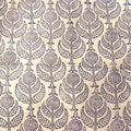 Close-up of hand block print on organic cotton running fabric | Myyra Jaipur
