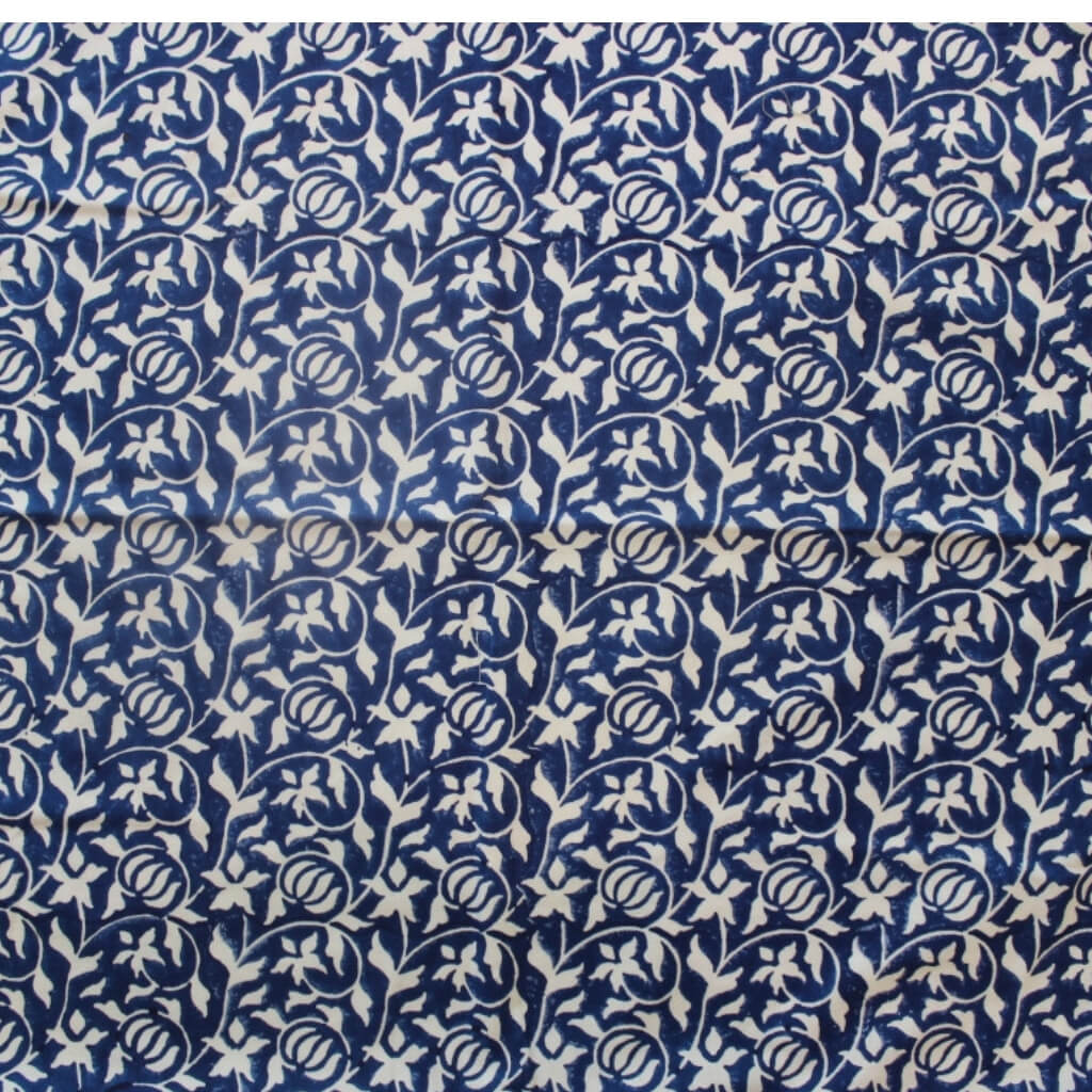 Hand block printed organic cotton fabric yardage from Myyra Jaipur
