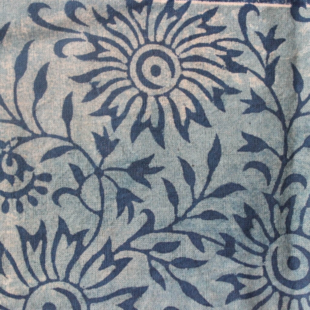 Hand block printed organic cotton fabric yardage from Myyra Jaipur
