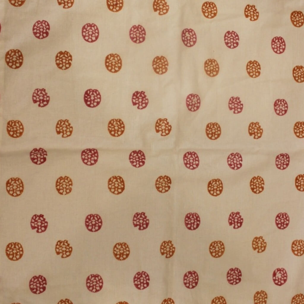 Hand block printed organic cotton fabric yardage from Myyra Jaipur