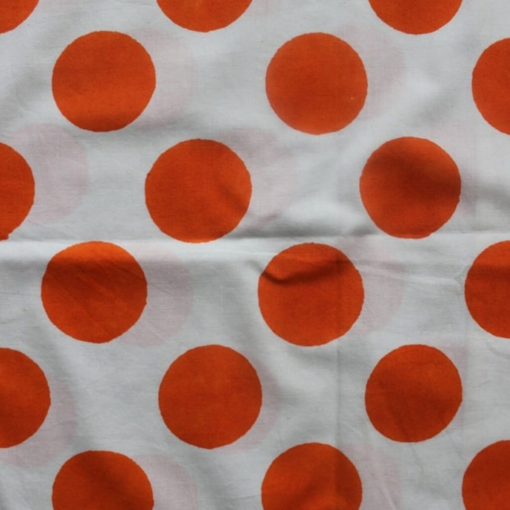 Hand block printed organic cotton fabric yardage from Myyra Jaipur
