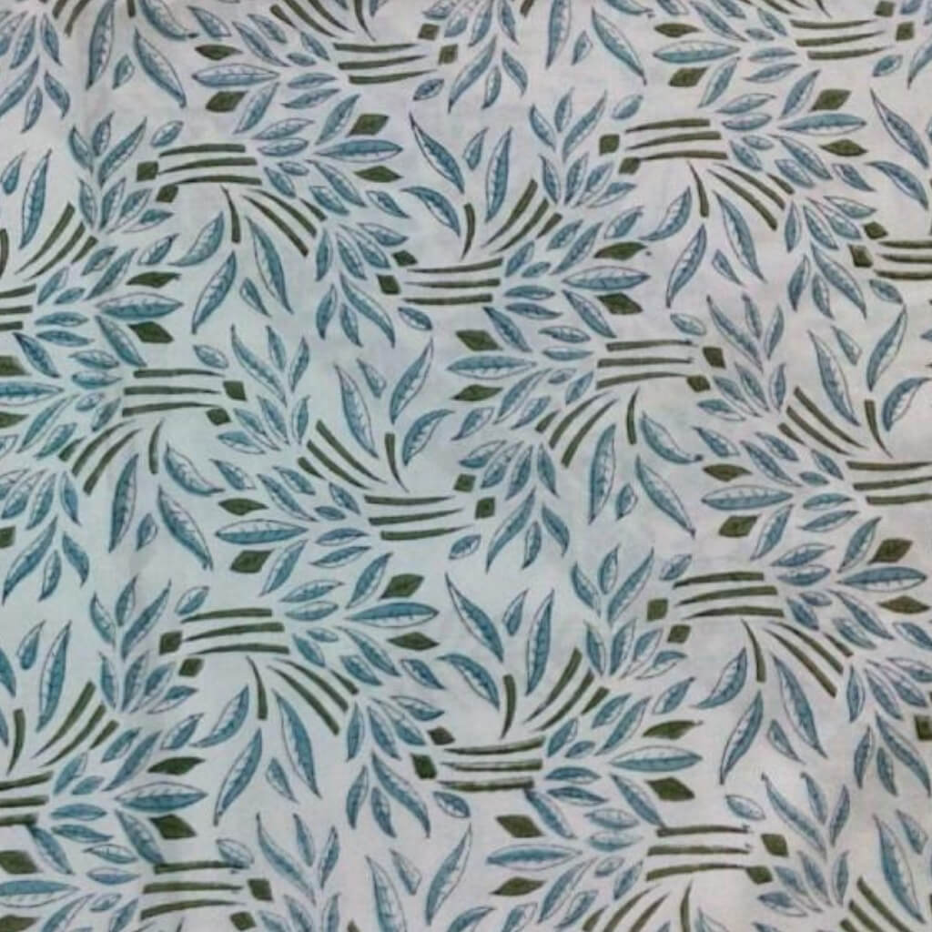 Hand block printed organic cotton fabric yardage from Myyra Jaipur