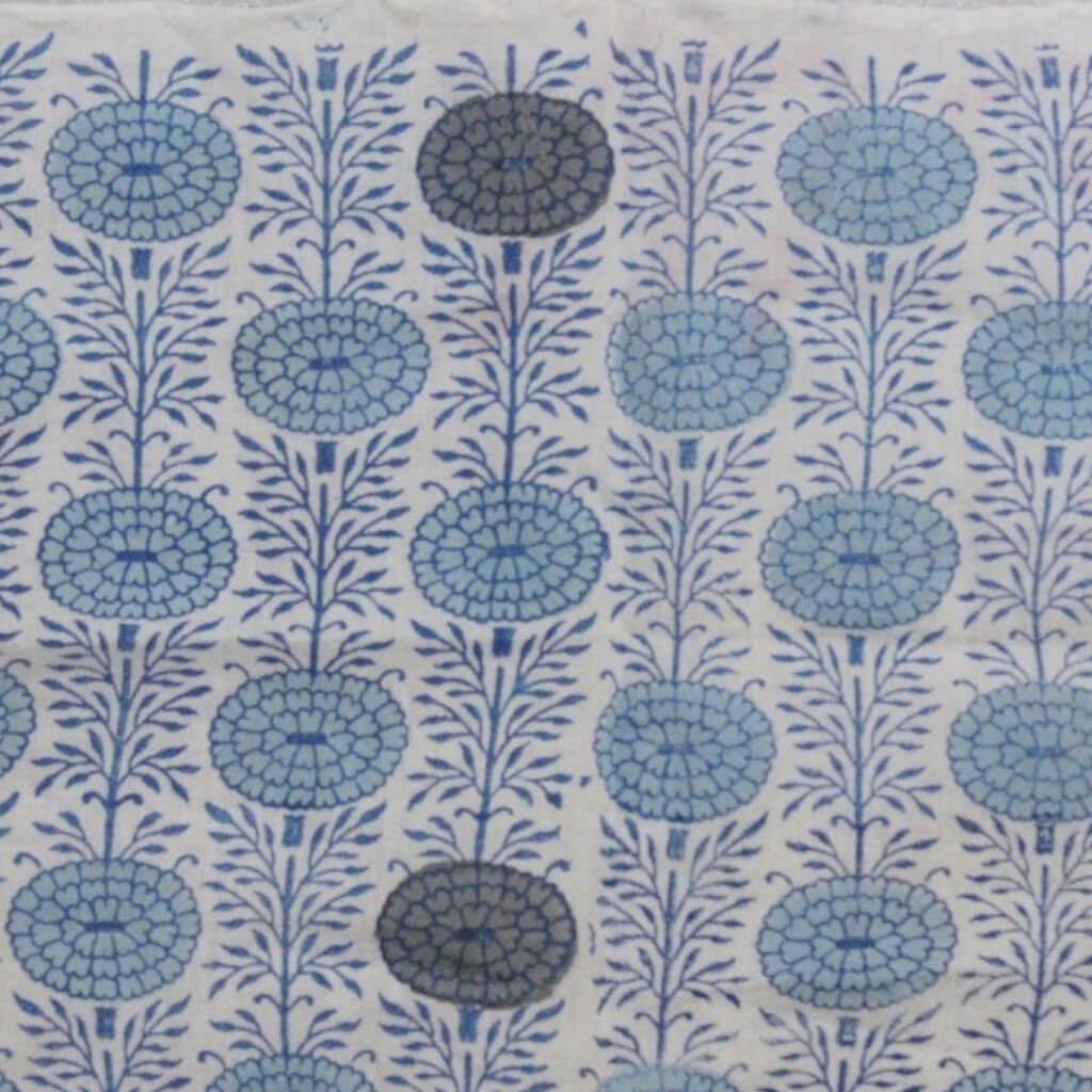 Hand block printed organic cotton fabric yardage from Myyra Jaipur