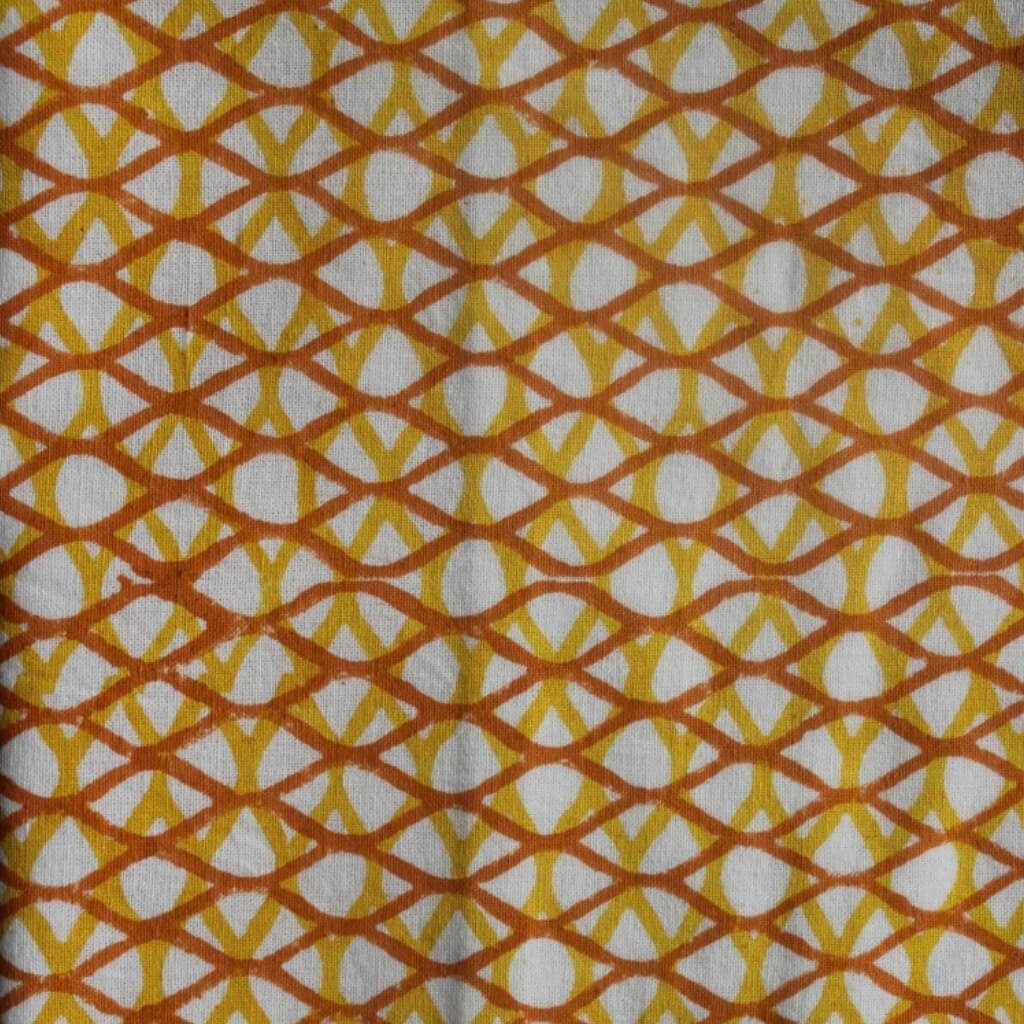 Hand block printed organic cotton fabric yardage from Myyra Jaipur