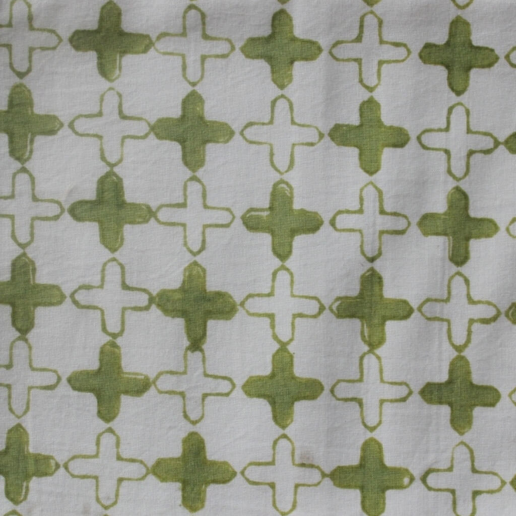 Hand block printed organic cotton fabric yardage from Myyra Jaipur