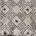 Close-up of hand block print on organic cotton running fabric | Myyra Jaipur
