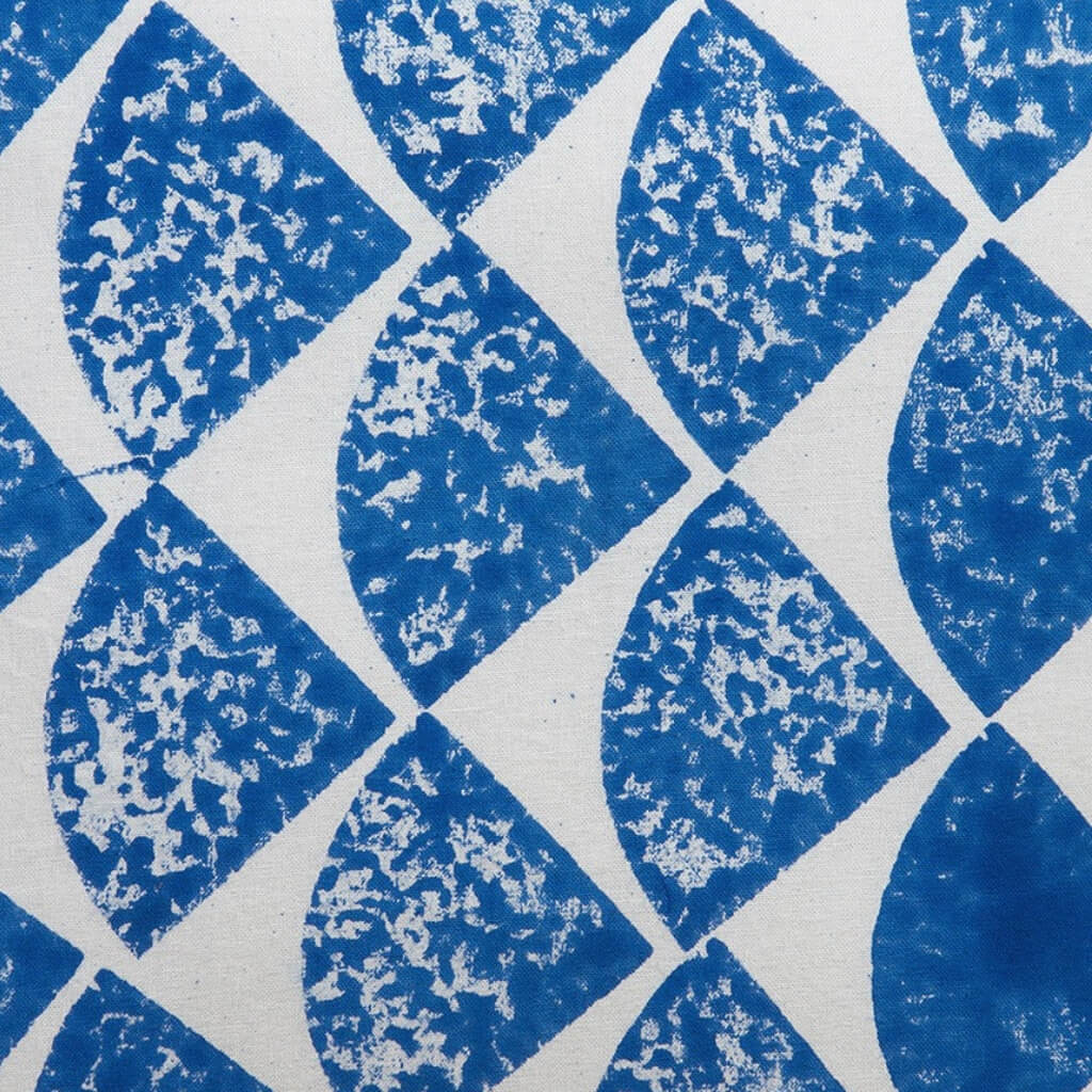 Hand block printed organic cotton fabric in styled flat lay | Myyra Jaipur