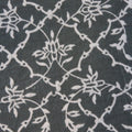 Close-up of hand block print on organic cotton running fabric | Myyra Jaipur