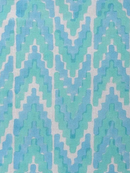 Ikat Bed Cover Hand Block Printed Cotton