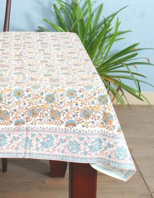 Hand block printed organic cotton table cover | Myyra Jaipur