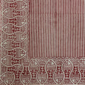 Close-up of hand block print on organic cotton running fabric | Myyra Jaipur