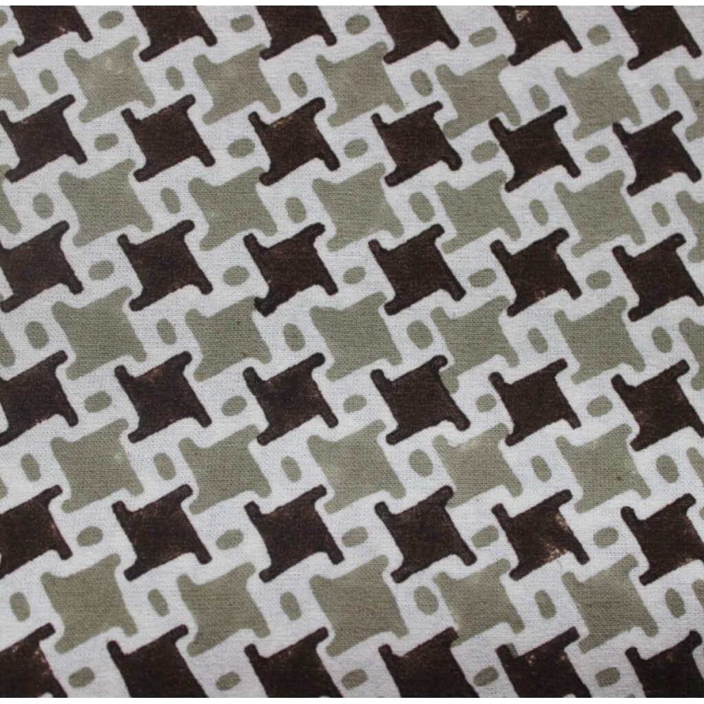 Hand block printed organic cotton fabric yardage from Myyra Jaipur