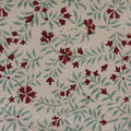 Close-up of hand block print on organic cotton running fabric | Myyra Jaipur