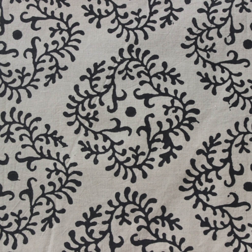 Hand block printed organic cotton fabric yardage from Myyra Jaipur