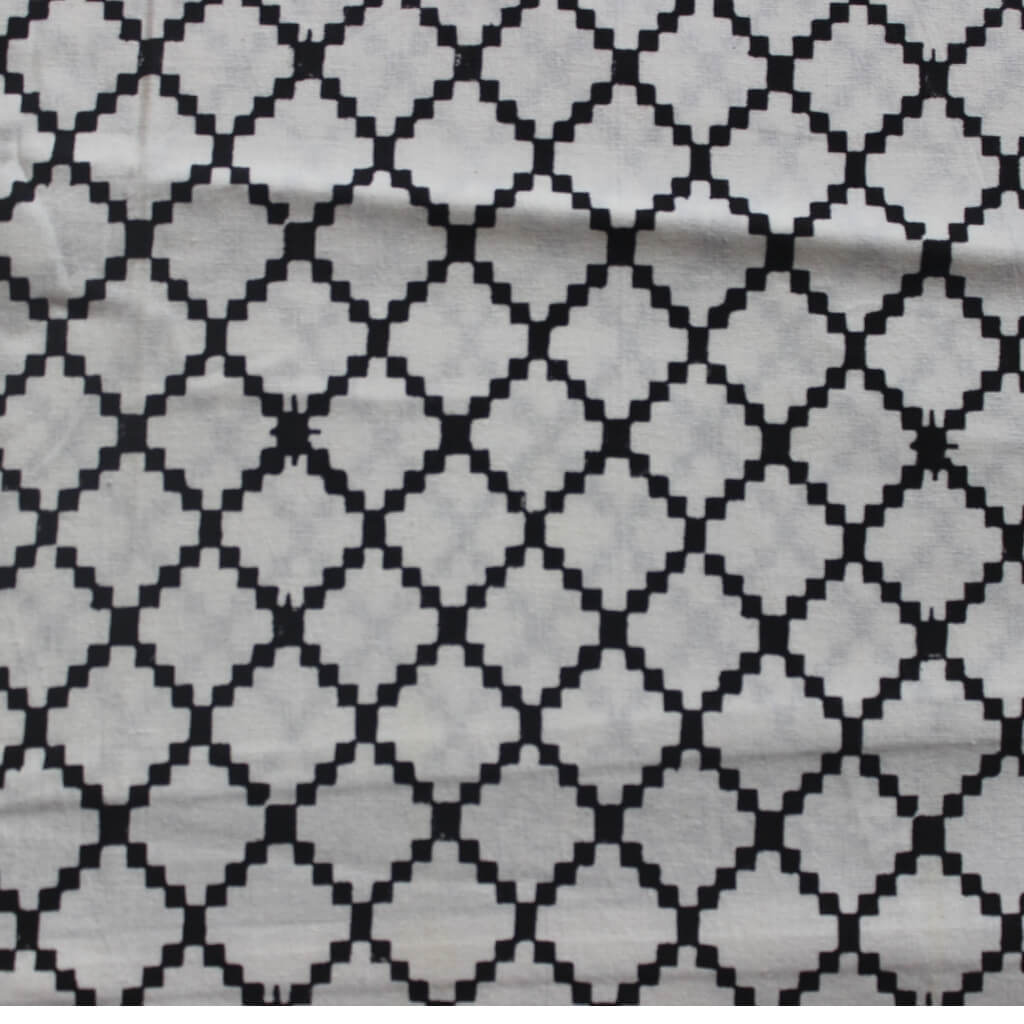 Hand block printed organic cotton fabric yardage from Myyra Jaipur