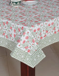 Hand block printed organic cotton table cover | Myyra Jaipur