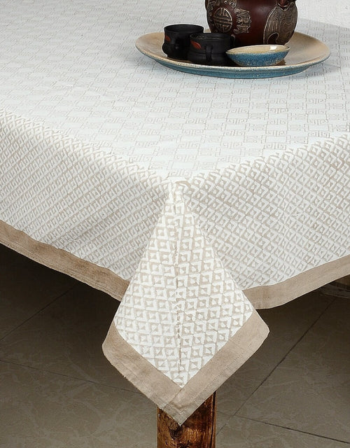 Hand block printed organic cotton table cover | Myyra Jaipur