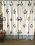 Hand block printed organic cotton curtain from Jaipur | Myyra