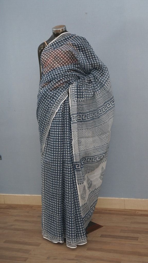 Saree Hand Block Printed Cotton