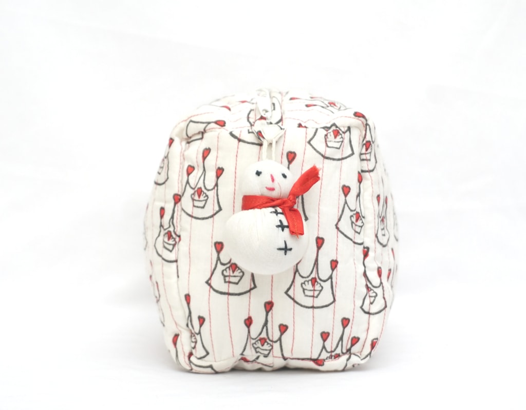 Pouch Hand Block Printed Cotton 01