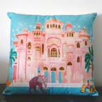 Close-up of digital print on cushion cover #01 | Myyra Jaipur