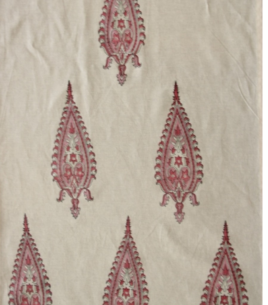 Table runner folded showing pattern repeat of hand block print | Myyra Jaipur