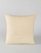 Reverse view of embroidered hand block printed cushion cover | Myyra Jaipur