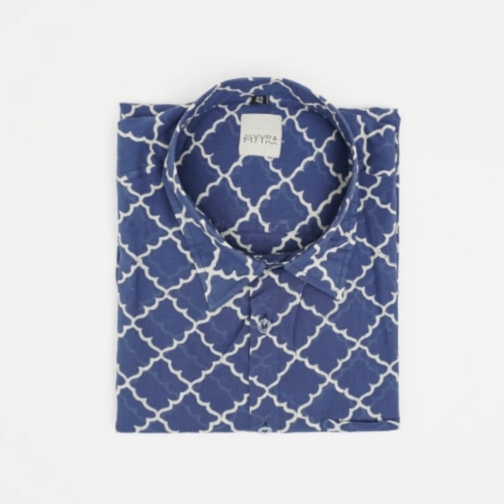 Block Printed Full Sleeve Shirt Pure Cotton