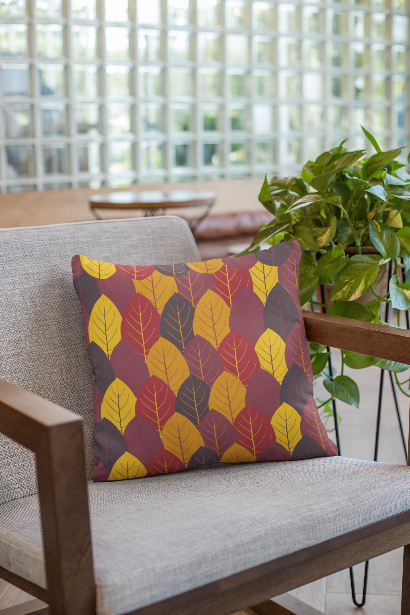 Lifestyle view of digital printed cushion cover #19 | Myyra Jaipur