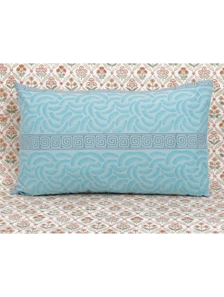 Hand block printed organic cotton pillow cover | Myyra Jaipur