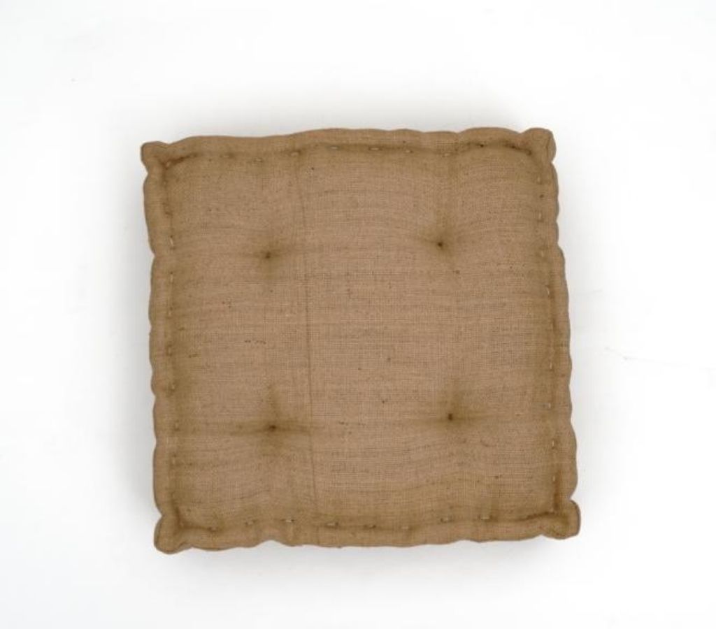 Floor cushion folded showing pattern repeat of hand block print | Myyra Jaipur