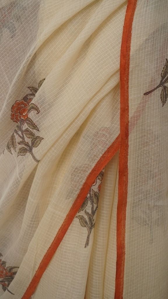 Saree Hand Block Printed Cotton