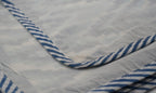 Dohar (lightweight cotton quilt) folded showing pattern repeat of hand block print | Myyra Jaipur