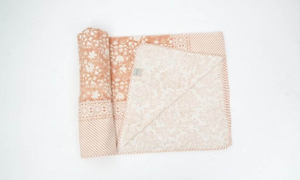 Dohar (lightweight cotton quilt) styled view from Myyra Jaipur