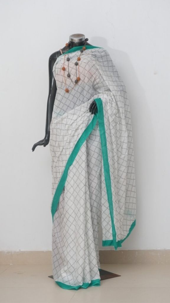 Saree Hand Block Printed Cotton