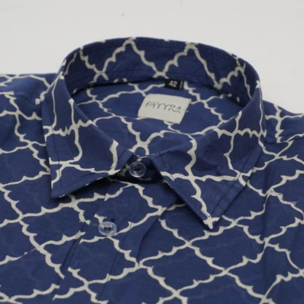 Block Printed Full Sleeve Shirt Pure Cotton