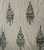 Table runner folded showing pattern repeat of hand block print | Myyra Jaipur