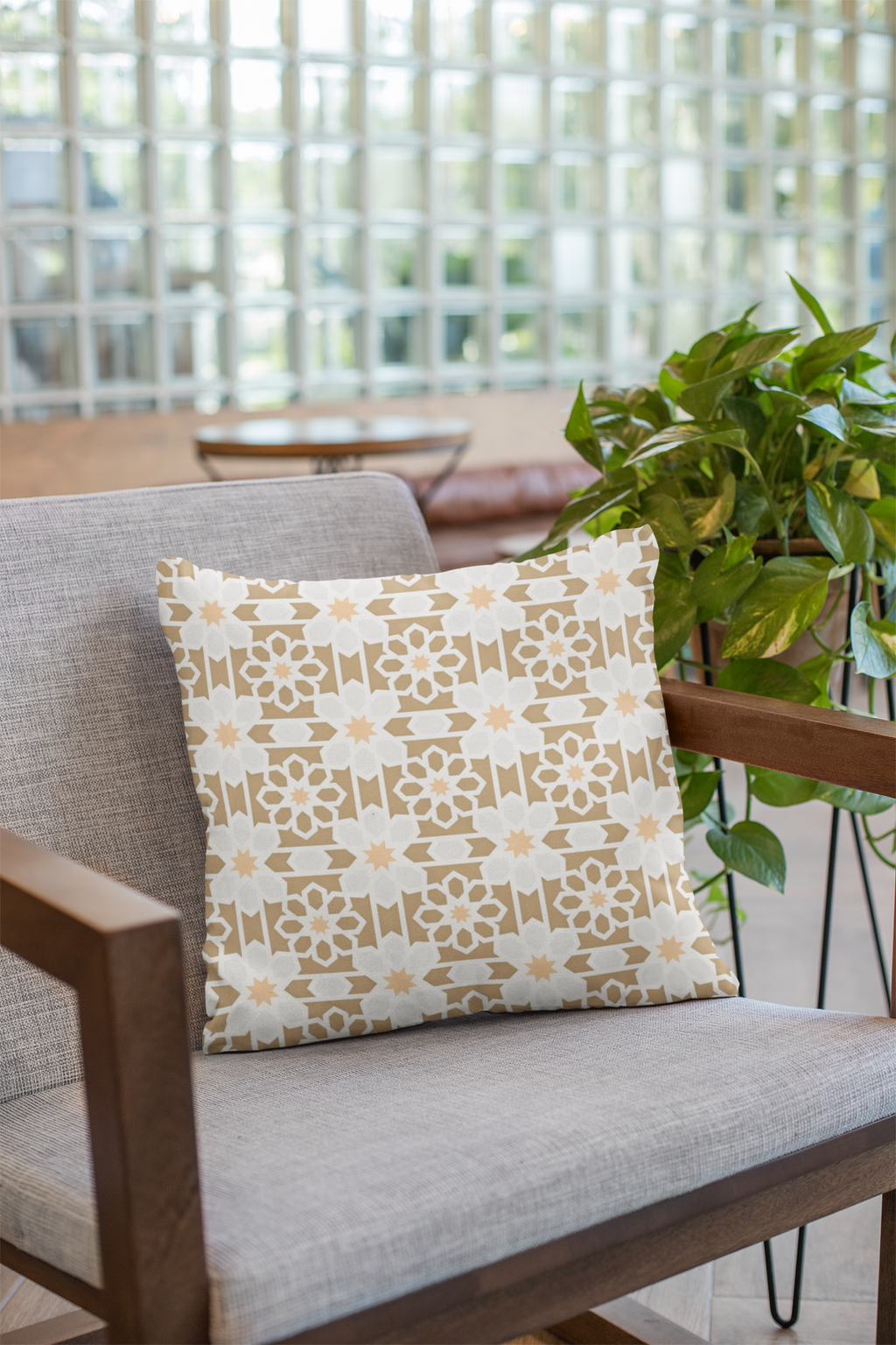 Pair of digital printed cushion covers #23 styled view | Myyra Jaipur