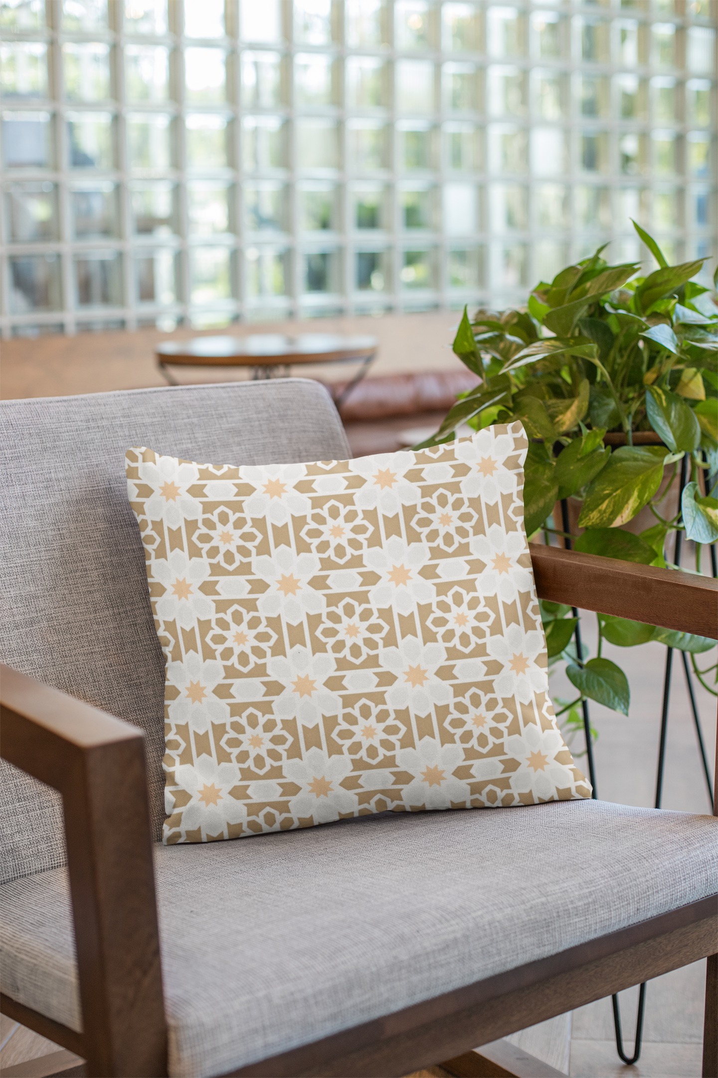 Pair of digital printed cushion covers #23 styled view | Myyra Jaipur