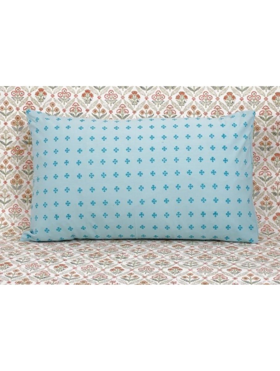 Hand block printed organic cotton pillow cover | Myyra Jaipur